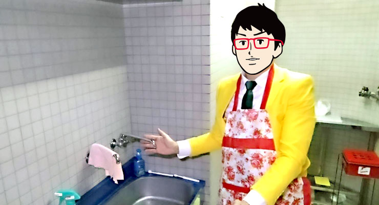 大阪のデリバリーヘルス「家事代行倶楽部」の撮影スペース