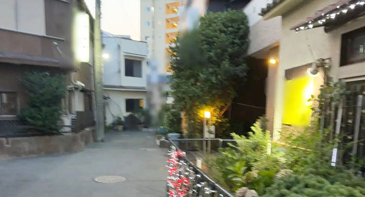 滝井新地の料亭「瑠璃」近辺風景